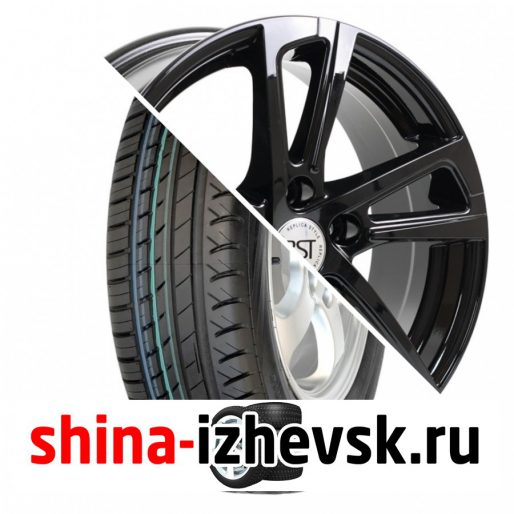 Колесо в сборе Viatti Strada (V-130) 205/55 R16 V 91 + RST R046 6.5xR16 5×112 ET46 DIA57.1 Черный глянцевый в Ижевске